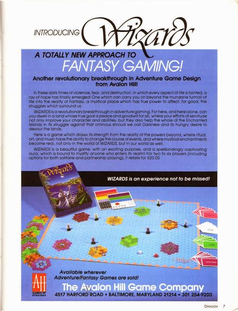 Wizards:Juego y arte para Avalon Hill de los Mosbø