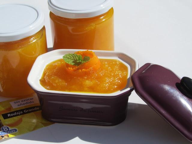 Mermelada de piña, naranja y ron