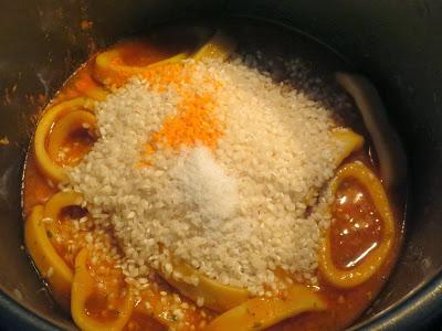 Arroz caldoso con calamares olla GM