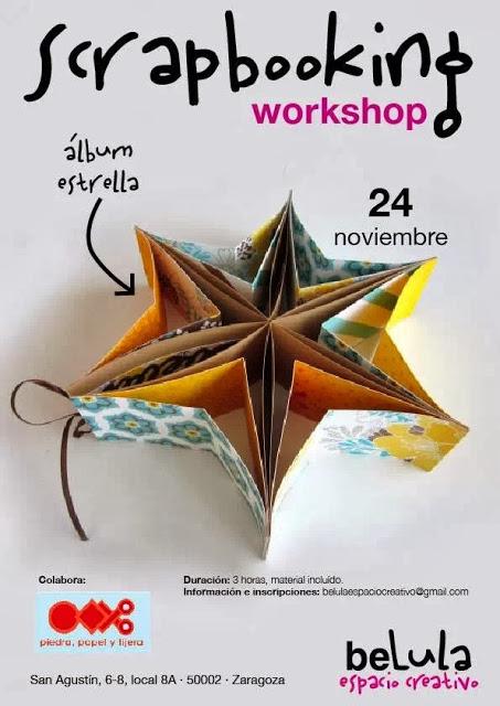 Workshop álbum estrella scrapbooking
