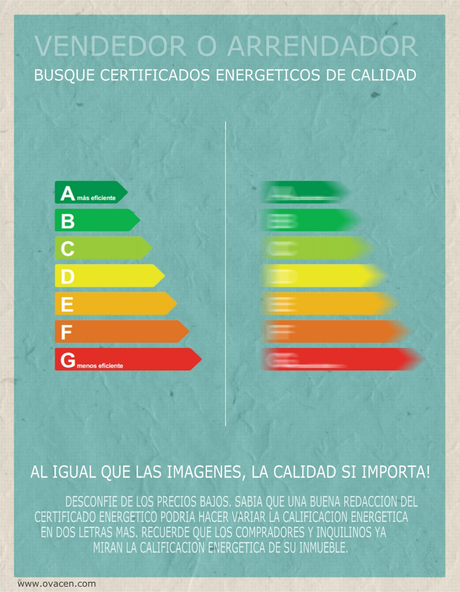 Tarifa del certificado energético desde el Estado.