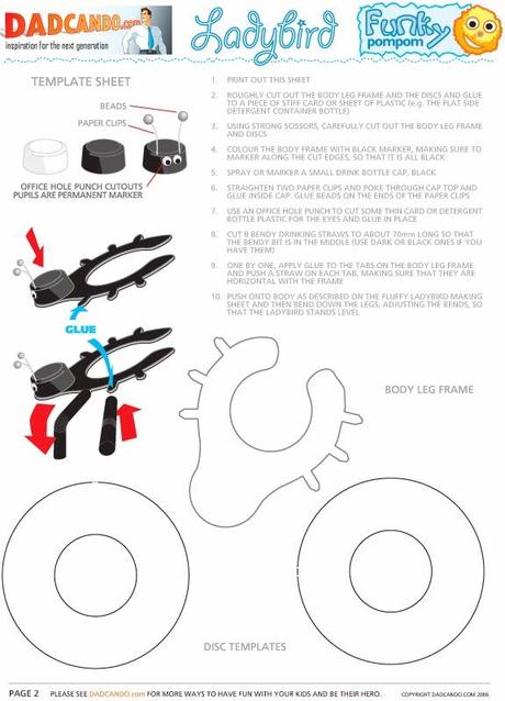 Mariquita hecha con Pompom Mariquita hecha con Pompom