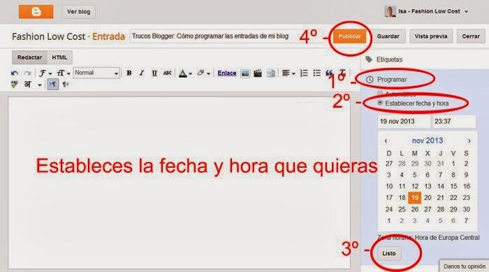 Trucos Blogger: Cómo programar las entradas de mi blog