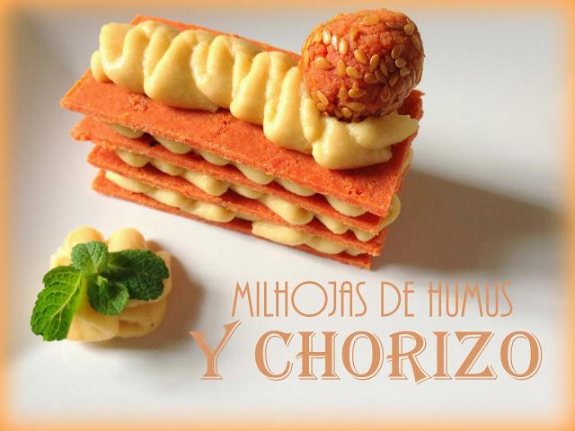 Reto de Noviembre de La Casona de Salamanca. Milhojas de Humus y Chorizo.