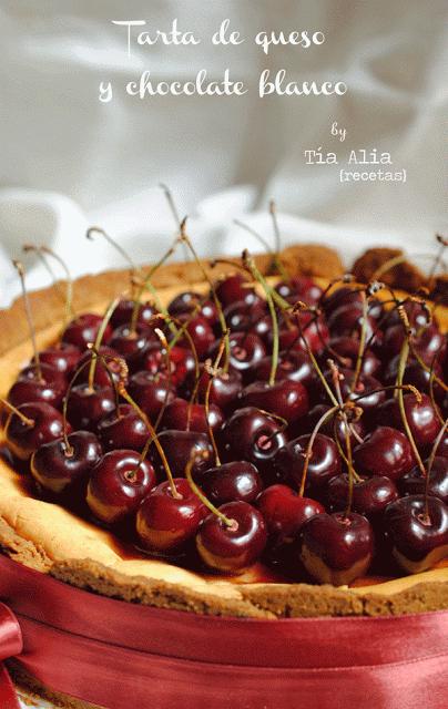 Tarta de queso y chocolate blanco