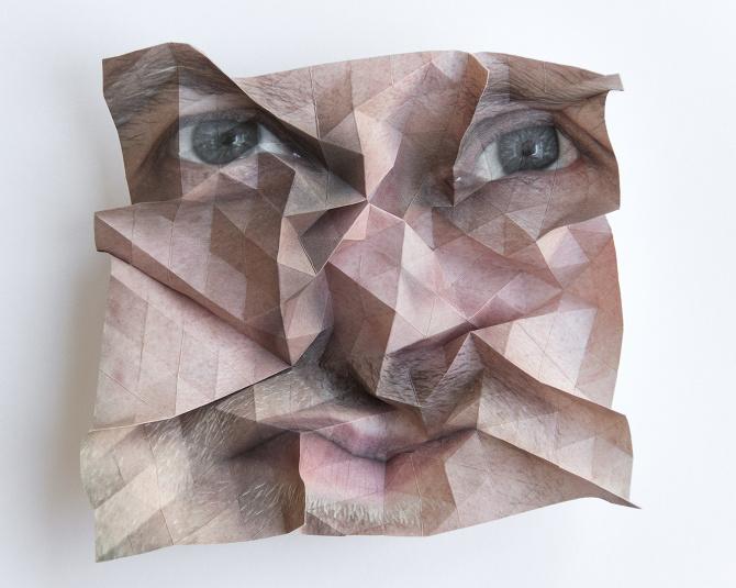 Retratos geométricos de Aldo Tolino