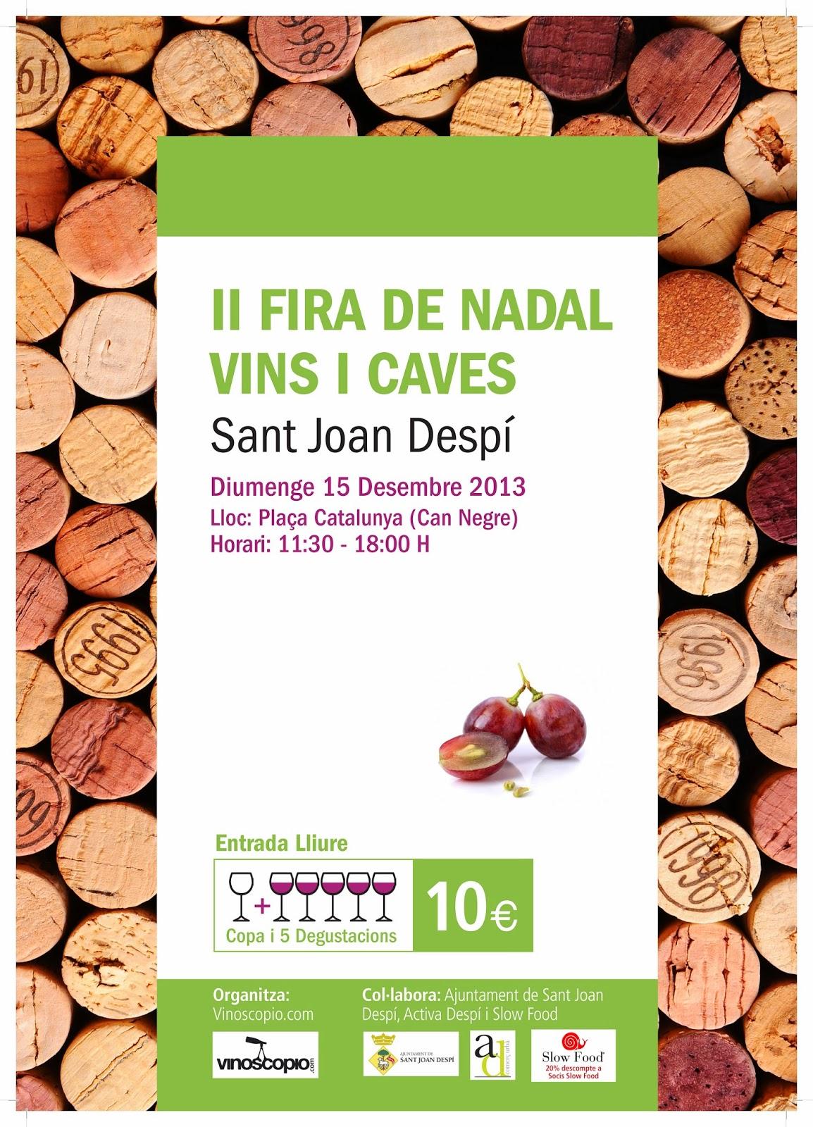 VINOSCOPIO CON SABOR A VINO: Catas profesionales abiertas a aficionados en las calles de Sant Joan Despí y Sant Cugat ( 14 y 15 de diciembre)