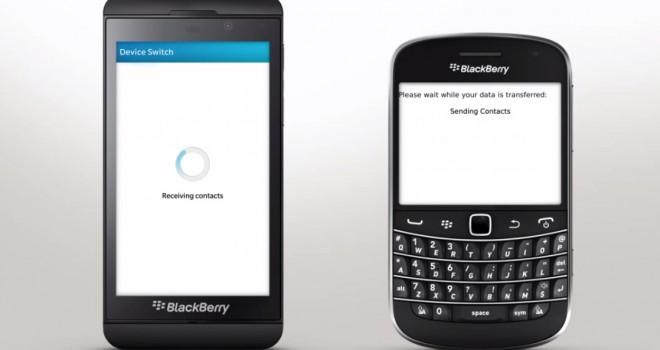 BlackBerry anuncia Device Switch, app para migrar de equipos antiguos a BB10