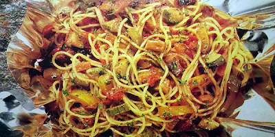 recetas pastas espaguetis con legumbres
