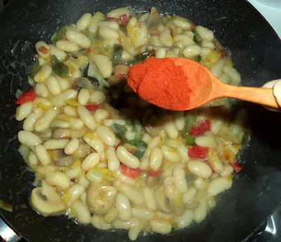 Trenza de Verduras, Legumbres y Gambas