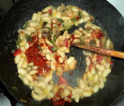 Trenza de Verduras, Legumbres y Gambas