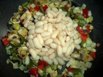 Trenza de Verduras, Legumbres y Gambas