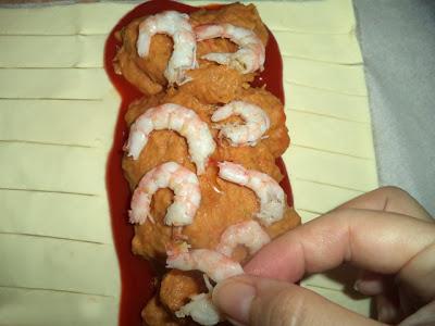 Trenza de Verduras, Legumbres y Gambas Trenza de Verduras, Legumbres y Gambas