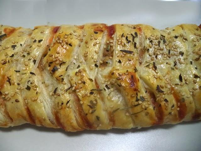 Trenza de Verduras, Legumbres y Gambas Trenza de Verduras, Legumbres y Gambas
