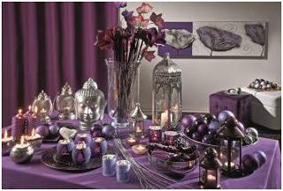 mesa navidad morado