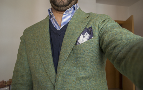 Review Americana tweed verde de López Aragón.