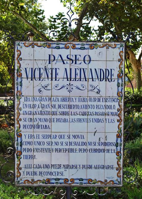 Los Jardines de la Reina Cristina (2): el Paseo Vicente Aleixandre.
