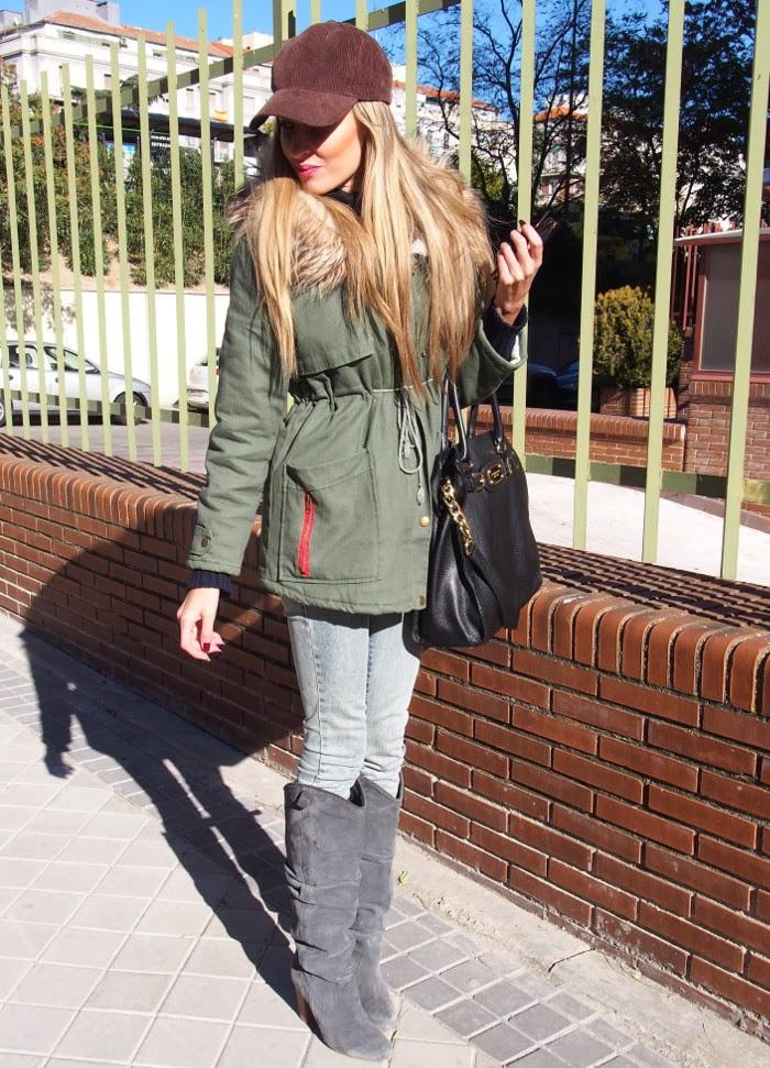 Parka and boots