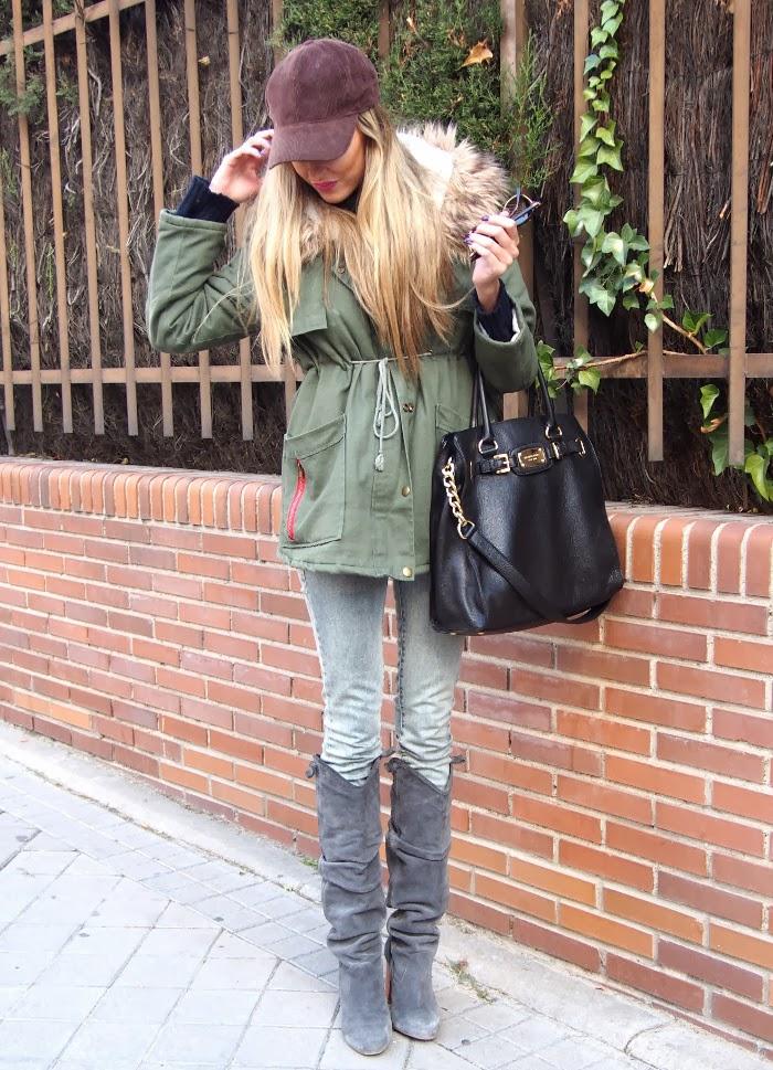 Parka and boots