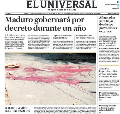 Apoyo al Presidente Maduro y la demanda del MP al Universal y al Propio.