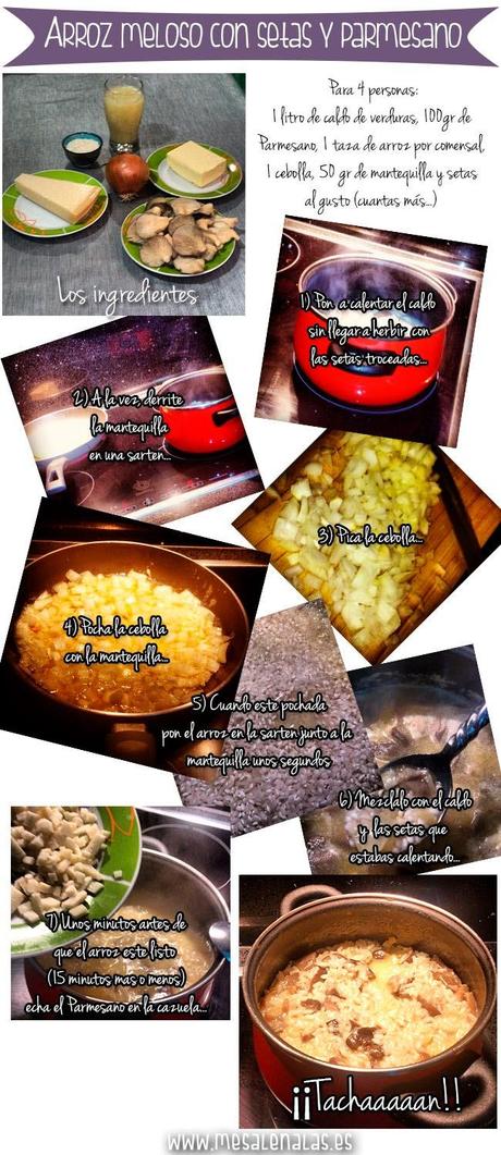 Receta de domingo: arroz, setas y parmesano ¡¡ñam!!