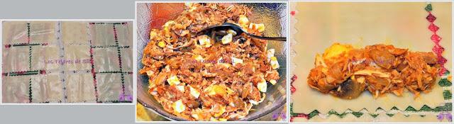 CANELONES DE ATÚN, HUEVO, QUESO Y CHAMPIÑONES