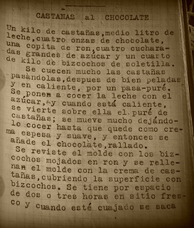 CHARLOTTE DE CASTAÑAS AL CHOCOLATE