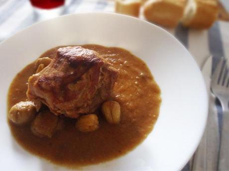 solomillo con salsa de castañas