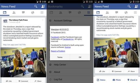 Facebook 4.0.0.0.2 Beta aparece en algunos moviles