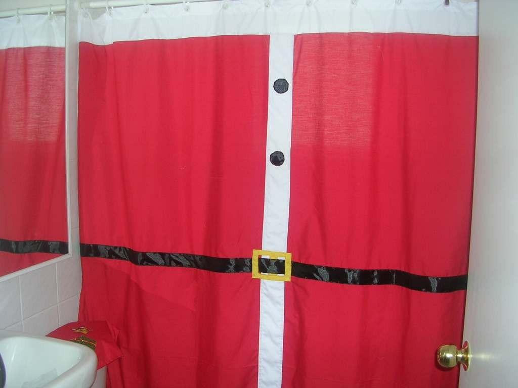 Cortinas de  baño con motivos navideños