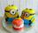 Tarta Minions. Bizcocho chocolate buttercream plátano