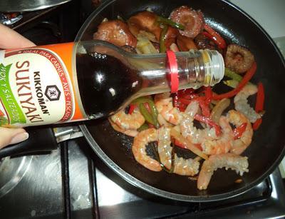 Salteado de Langostinos y Niscalos