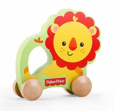 León sobre ruedas fisher price de la colección de la selva