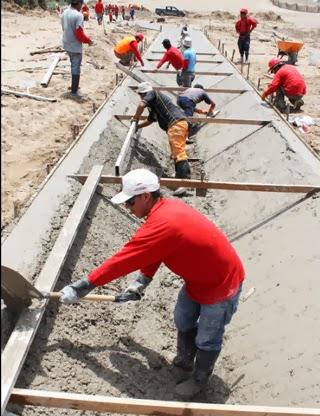 En Huaura: AVANZAN CONSTRUCCION DE CANAL DE RIEGO EN SANTA MARIA