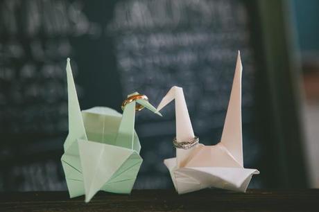 Papiroflexia color mint. Una boda original Papiroflexia color mint. Una boda original