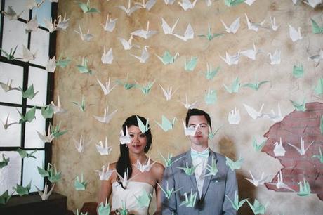 Papiroflexia color mint. Una boda original Papiroflexia color mint. Una boda original