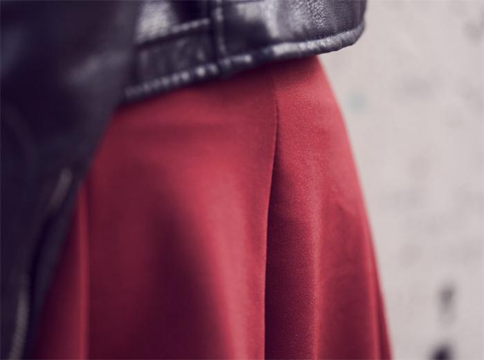 street style barbara crespo textures fashion blogger zara leather jacket skirt eleven paris shirt outfit