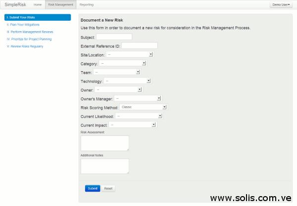 SimpleRisk: Herramienta para la Gestión de Riesgos (I) SimpleRisk: Herramienta para la Gestión de Riesgos (I)