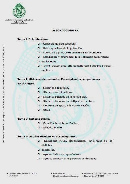 Curso online de Sordoceguera