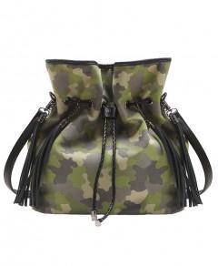 Camo Print largo de las borlas del bolso de lazo del hombro