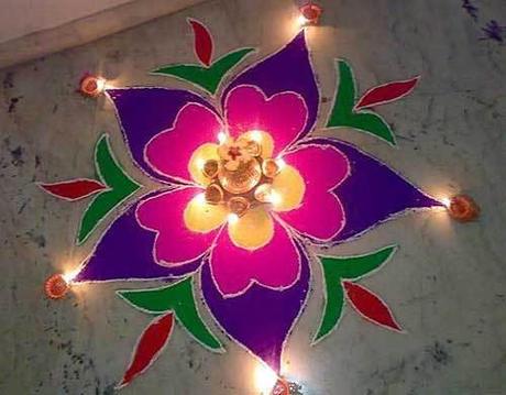 Rangoli para Diwali