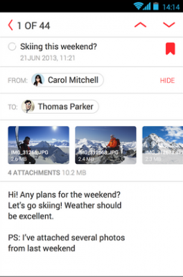 myMail para Android es un interesante cliente de correo que querrás probar myMail-imagenes