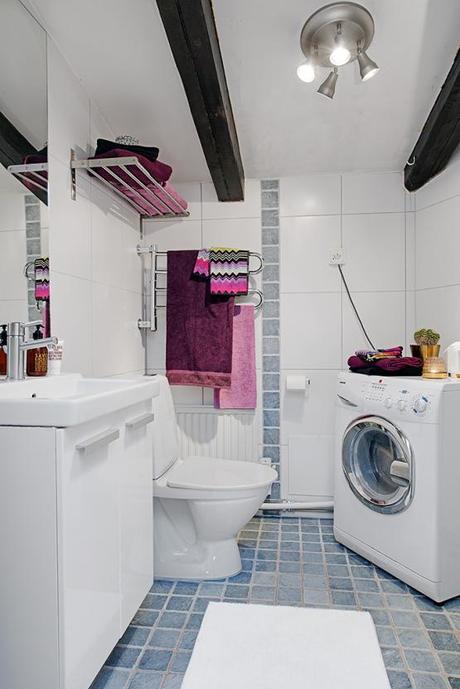 inspiración decoración muebles de ikea Estudio   ático de 44 m² muy acogedor estilo nórdico escandinavo encimera suelo madera roble aceitado diseño interiores áticos pequeños diáfanos decoración pisos áticos pequeños decoración nórdica escandinava decoración diseño espacios pequeños decoración áticos estudio cocinas blancas pequeñas ático abuhardillado decoración 