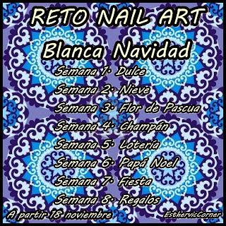 reto nail art blanca navidad