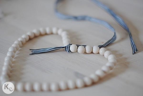 DIY. Wood beads heart #christmas #decor #ornament