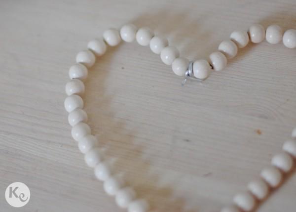 DIY. Wood beads heart #christmas #decor #ornament