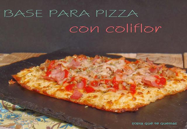 MASA DE PIZZA CON COLIFLOR