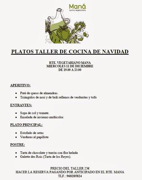 Contenidos del Taller de Cocina Especial Navidad