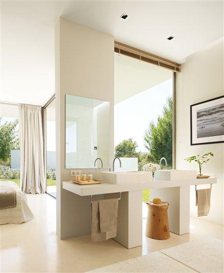 El baño integrado en dormitorio