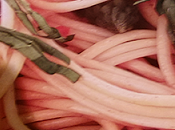 Espagueti rucula olivas esparragos